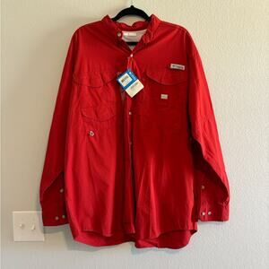 Columbia PFG red Fishing shirt men’s size large NEW